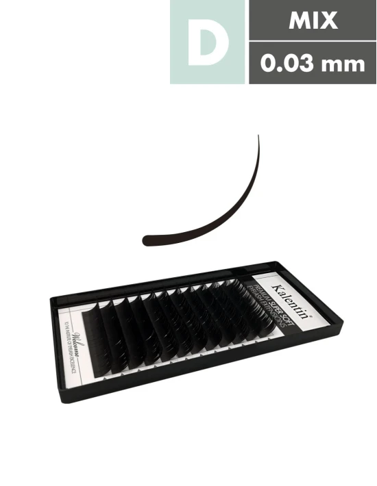 Extension ciglia D Ø0,03 - MIX | Kalentin