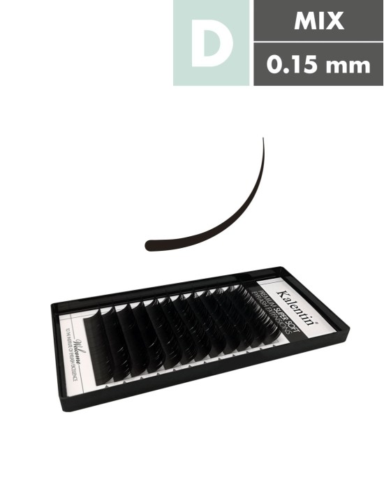 Extension ciglia D Ø0,15 - MIX | Kalentin