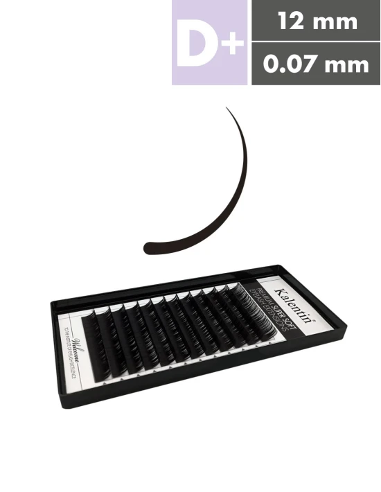 Extension ciglia D+ Ø0,07 - 12mm | Kalentin