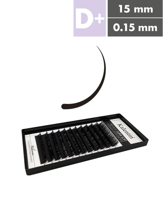 Extension ciglia D+ Ø0,15 - 15mm | Kalentin