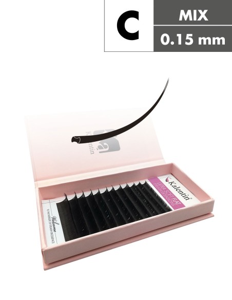 Extension Ciglia Flat C Ø0,15 Mix | Kalentin cosmetici professionali
