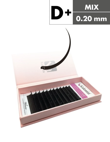 Extension Ciglia Flat D+ Ø0,20 Mix | Kalentin cosmetici professionali