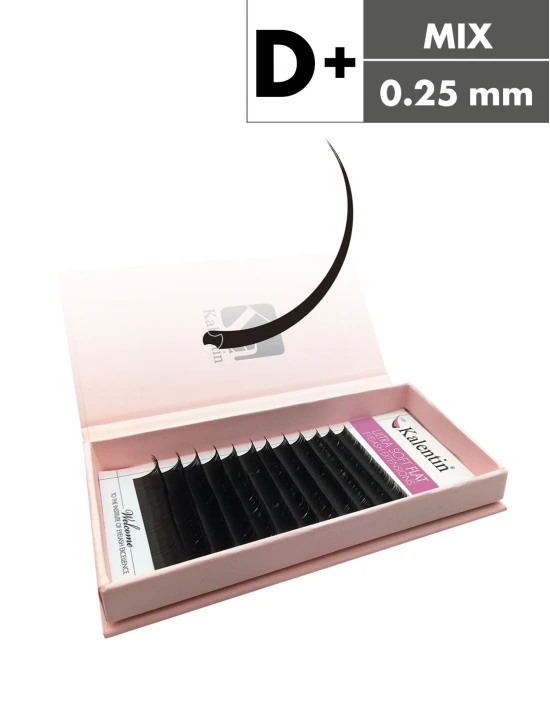 Extension Ciglia Flat D+ Ø0,25 Mix | Kalentin cosmetici professionali