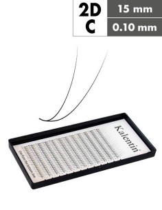 Extension ciglia 2D C Ø0,10 - 15mm effetto bagnato | Kalentin