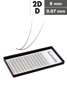 Extension ciglia 2D D Ø0,07 - 8mm effetto bagnato | Kalentin
