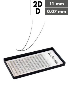 Extension ciglia 2D D Ø0,07 - 11mm effetto bagnato | Kalentin