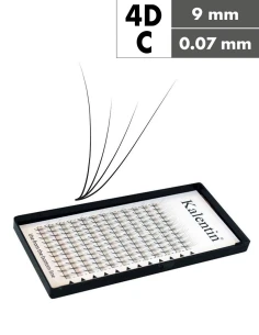 Extension ciglia 4D C Ø0,07 - 9mm effetto bagnato | Kalentin