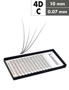 Extension ciglia 4D C Ø0,07 - 10mm effetto bagnato | Kalentin