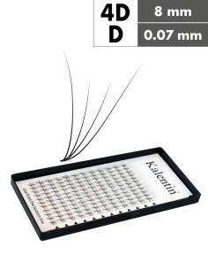 Extension ciglia 4D D Ø0,07 - 8mm effetto bagnato | Kalentin