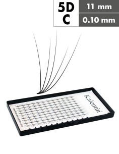 Extension ciglia 5D C Ø0,10 - 11mm effetto bagnato | Kalentin