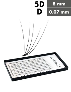Extension ciglia 5D D Ø0,07 - 8mm effetto bagnato | Kalentin