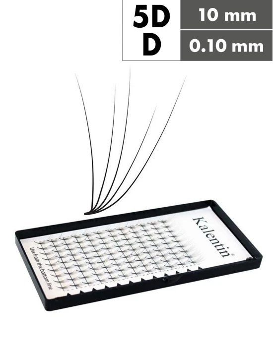 Extension ciglia 5D D Ø0,10 - 10mm effetto bagnato | Kalentin