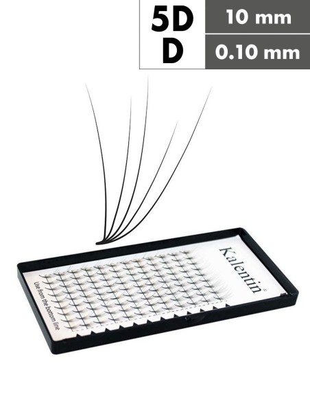 Extension ciglia 5D D Ø0,10 - 10mm effetto bagnato | Kalentin
