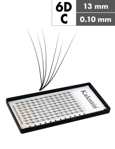 Extension ciglia 6D C Ø0,10 - 13mm effetto bagnato | Kalentin