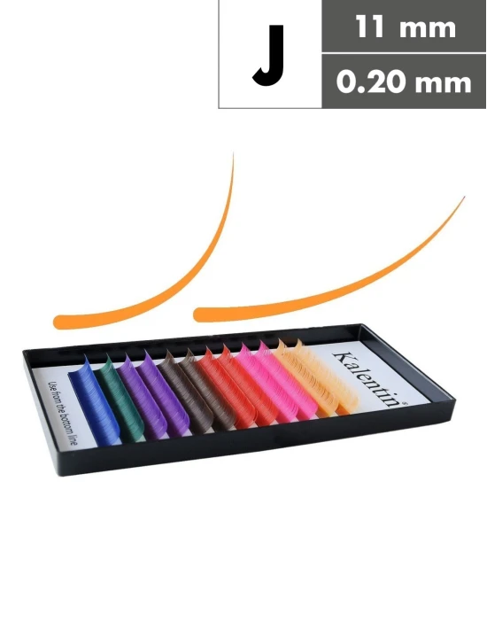 Extension ciglia colorate J Ø0,20 - 11mm  | Kalentin