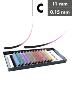 Extension ciglia doppio tono C Ø0,15 - 11mm | Kalentin