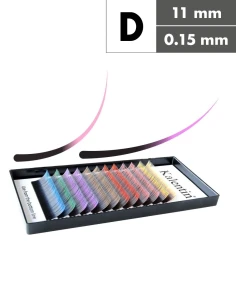 Extension ciglia doppio tono D Ø0,15 - 11mm | Kalentin