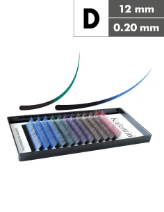 Extension ciglia doppio tono D Ø0,20 - 12mm | Kalentin