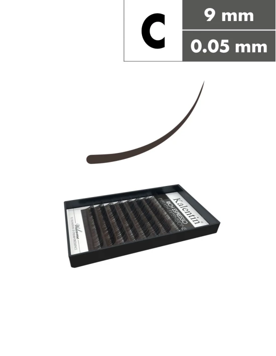 Extension ciglia marrone scuro C Ø0,05 - 9mm | Kalentin