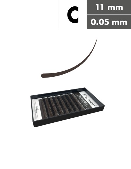 Extension ciglia marrone scuro C Ø0,05 - 11mm | Kalentin