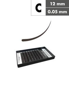 Extension ciglia marrone scuro C Ø0,05 - 12mm | Kalentin