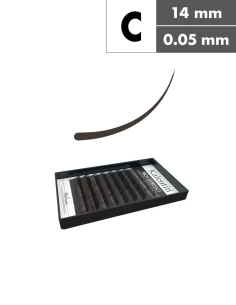 Extension ciglia marrone scuro C Ø0,05 - 14mm | Kalentin