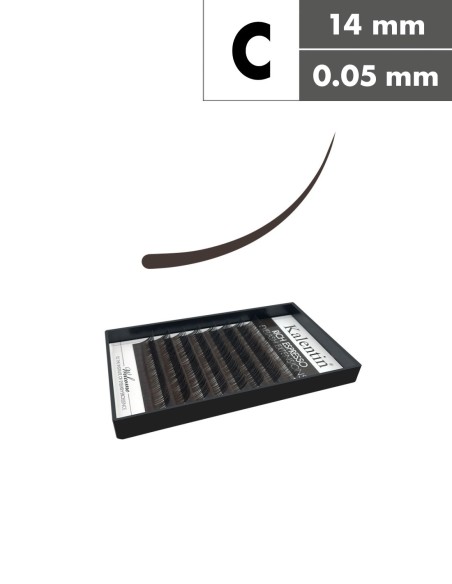 Extension ciglia marrone scuro C Ø0,05 - 14mm | Kalentin