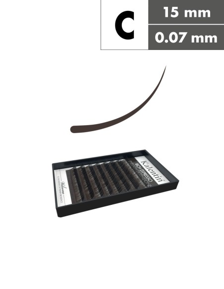 Extension ciglia marrone scuro C Ø0,07 - 15mm | Kalentin