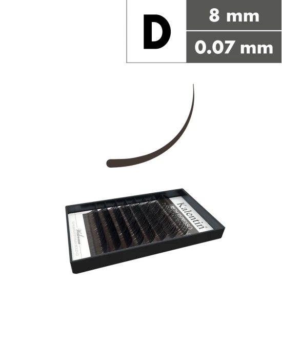 Extension ciglia marrone scuro D Ø0,07 - 8mm | Kalentin