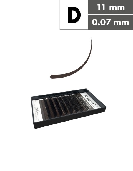 Extension ciglia marrone scuro D Ø0,07 - 11mm | Kalentin