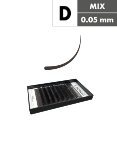 Extension ciglia marrone scuro D Ø0,05 - MIX | Kalentin