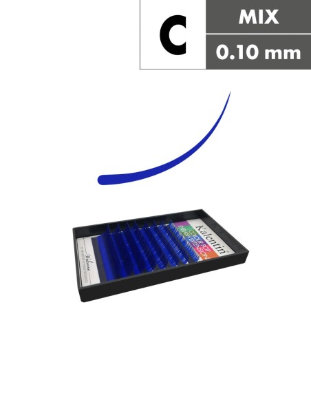 Extension ciglia blu C Ø0,10 - MIX | Kalentin