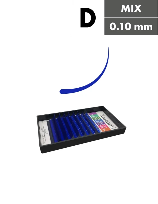 Extension ciglia blu D Ø0,10 - MIX | Kalentin