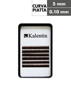 Extension sopracciglia castano scuro curva piatta Ø0,010 - 5mm | Kalentin