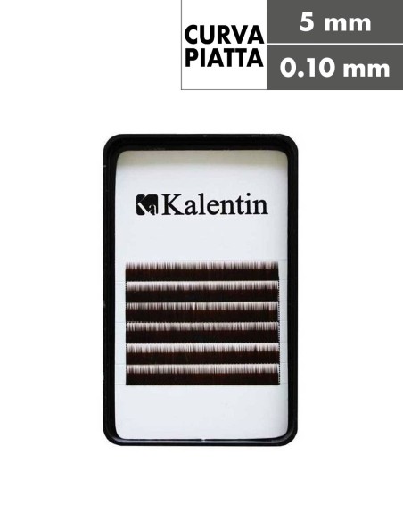 Extension sopracciglia castano scuro curva piatta Ø0,010 - 5mm | Kalentin