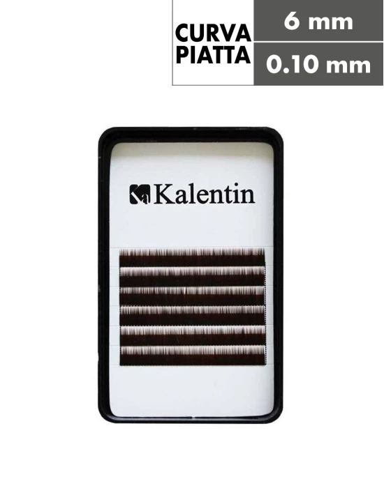Extension sopracciglia nero curva piatta Ø0,010 - 6mm | Kalentin