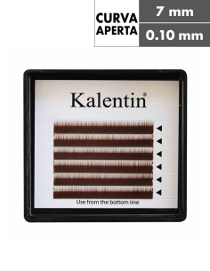 Extension sopracciglia castano curva aperta Ø0,010 - 7mm | Kalentin