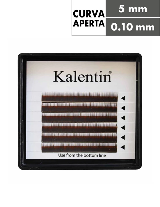 Extension sopracciglia castano scuro curva aperta Ø0,010 - 5mm | Kalentin