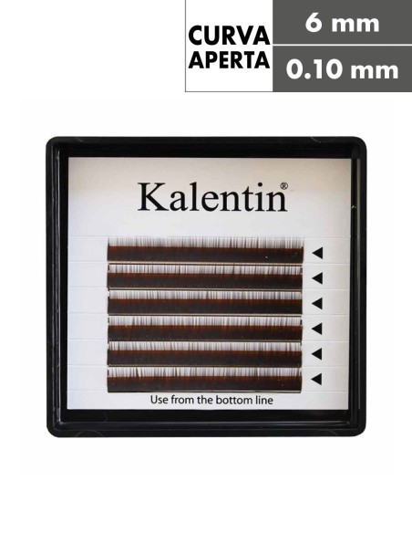 Extension sopracciglia castano scuro curva aperta Ø0,010 - 6mm | Kalentin