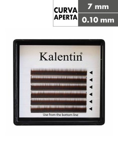 Extension sopracciglia castano scuro curva aperta Ø0,010 - 7mm | Kalentin