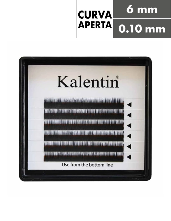 Extension sopracciglia nero curva aperta Ø0,010 - 6mm | Kalentin