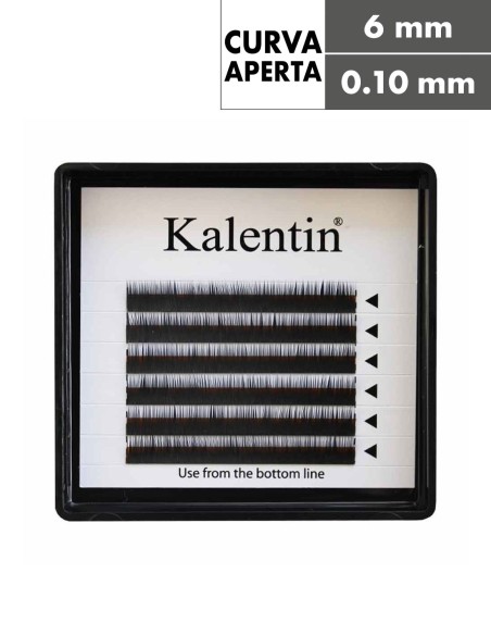 Extension sopracciglia nero curva aperta Ø0,010 - 6mm | Kalentin