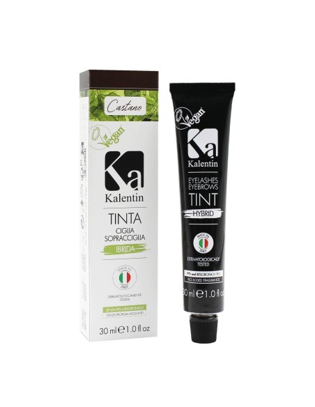 Tinta ibrida effetto henné per ciglia e sopracciglia castano | Kalentin cosmetici professionali