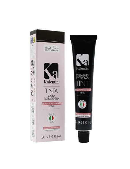 Tinta per ciglia e sopracciglia biondo scuro cenere marrone - 30ml | Kalentin