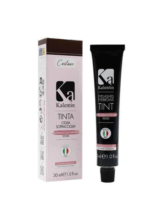 Tinta per ciglia e sopracciglia castano - 30ml | Kalentin