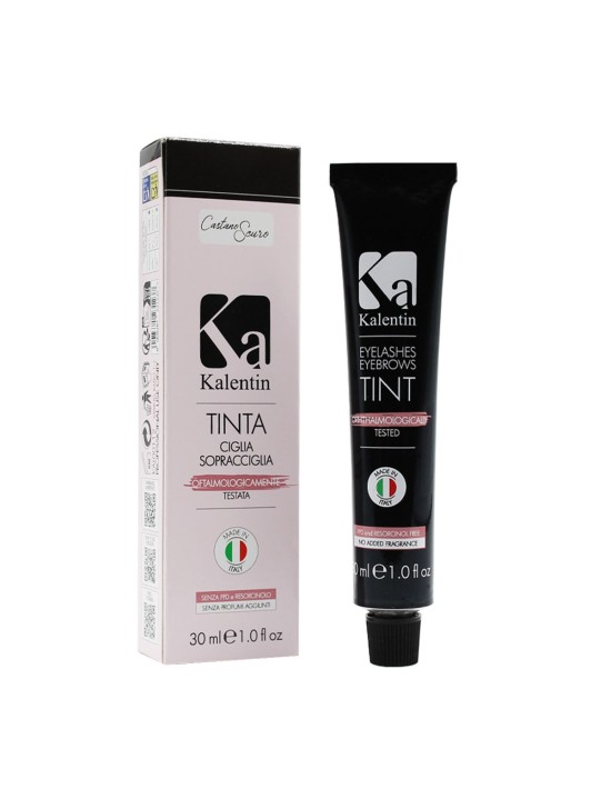 Tinta per ciglia e sopracciglia castano scuro - 30ml | Kalentin