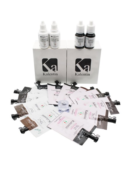 KIT COMPLETO tinture ciglia e sopracciglia 12 colorazioni 10ml | Kalentin