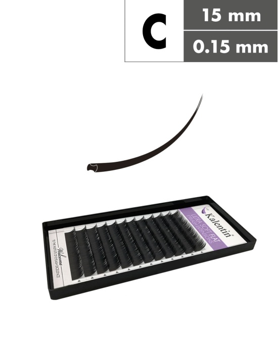 Extension Ciglia Semi-Flat C Ø0,15 - 15mm| Kalentin cosmetici