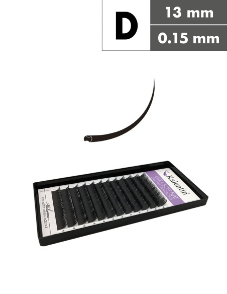 Extension Ciglia Semi-Flat D Ø0,15 - 13mm| Kalentin cosmetici