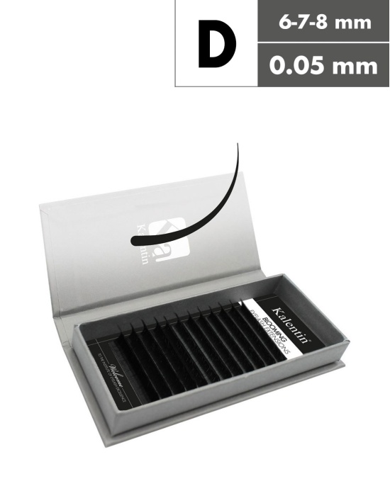 Extension Ciglia Blooming D Ø0,05 - 6-7-8mm | Kalentin cosmetici professionali